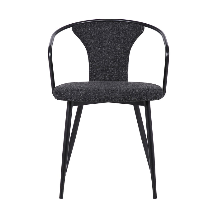 Francis - Contemporary Dining Chair - Black Powder