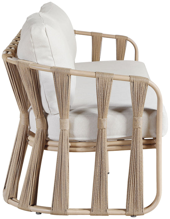 San Pietro - Resilient Waterproof Fabric 60.5" Upholstered Outdoor Patio Loveseat