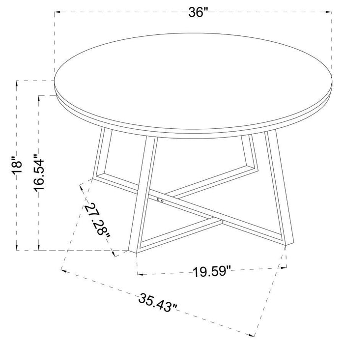 Hugo - Round Coffee Table - White And Matte Black