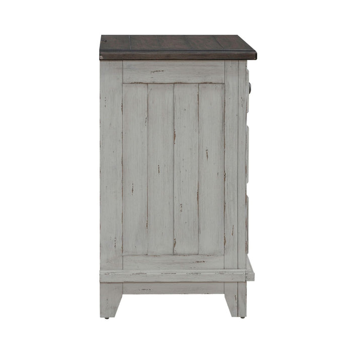 River Place - 3 Drawer Nightstand With Charging Station - White