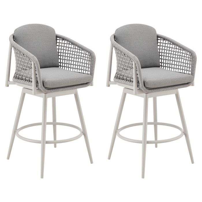 Rhodes - Outdoor Patio Swivel Counter Stool Set