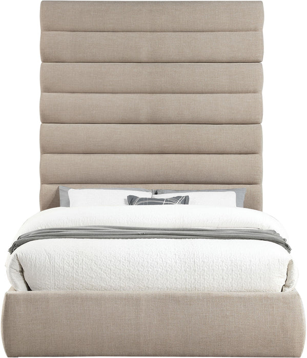 Adam - Linen Fabric Bed With 89" Headboard