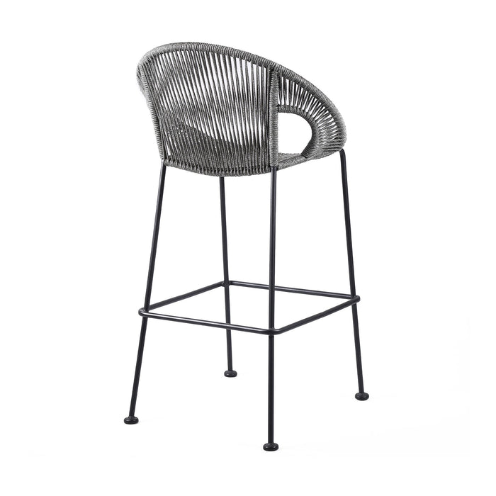 Acapulco - Indoor Outdoor Steel Bar Stool With Rope Set