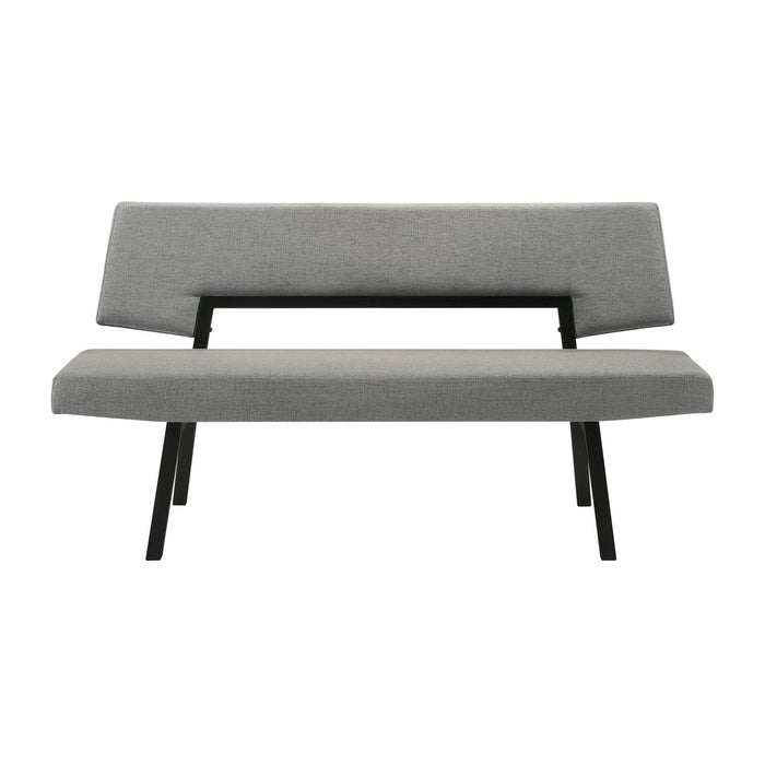Channell - Dining Bench - Black / Charcoal