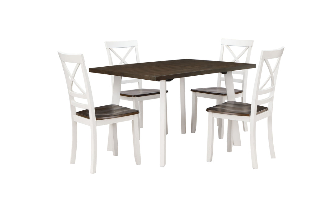 Ivy Lane - 5 Piece Dining Set (Table & 4 Chairs) - Buttermilk