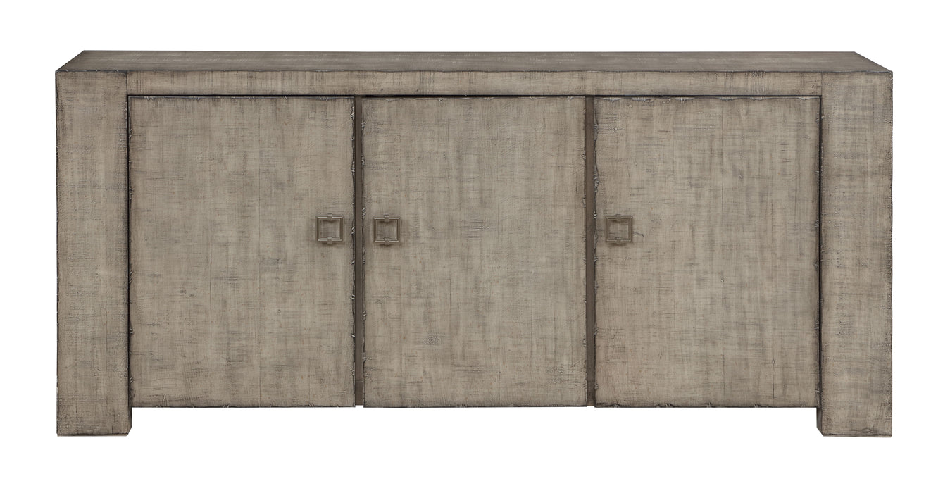 Malcolm - Three Door Credenza - Valley Forge Weathered Gray