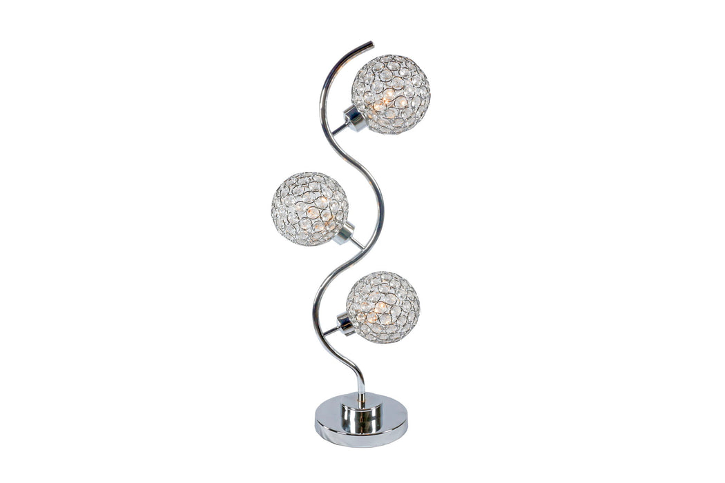 Crystal Globe - Table Lamp - Chrome