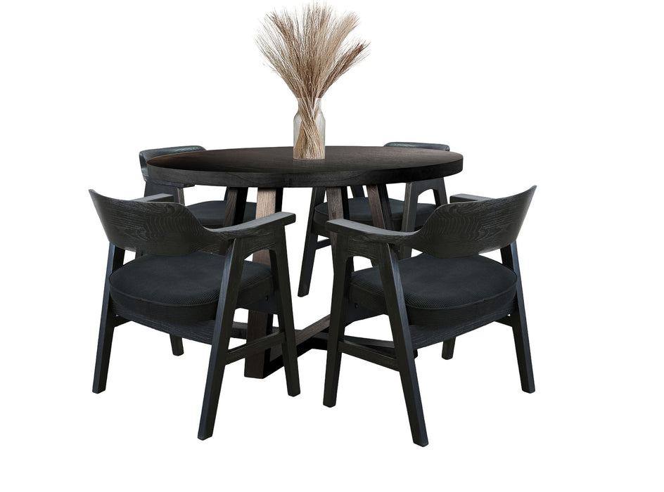 Mia - Round Wood Dining Set