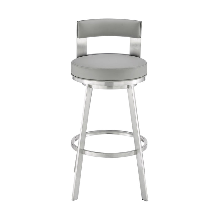 Flynn - Swivel Bar Stool - Brushed Steel