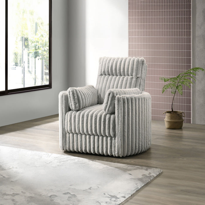 Embrace - Swivel Accent Chair - Light Gray