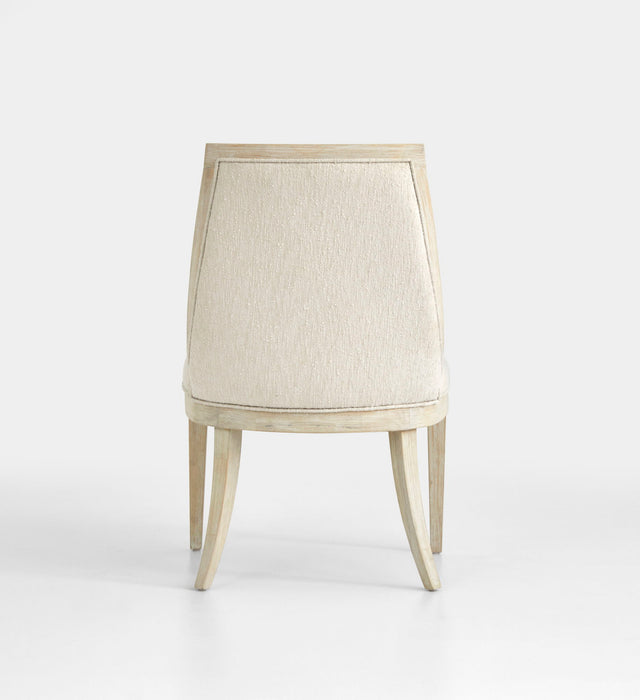 Herringbone Ridge - Upholstered Host Chair (Set of 2) - Clara Natural