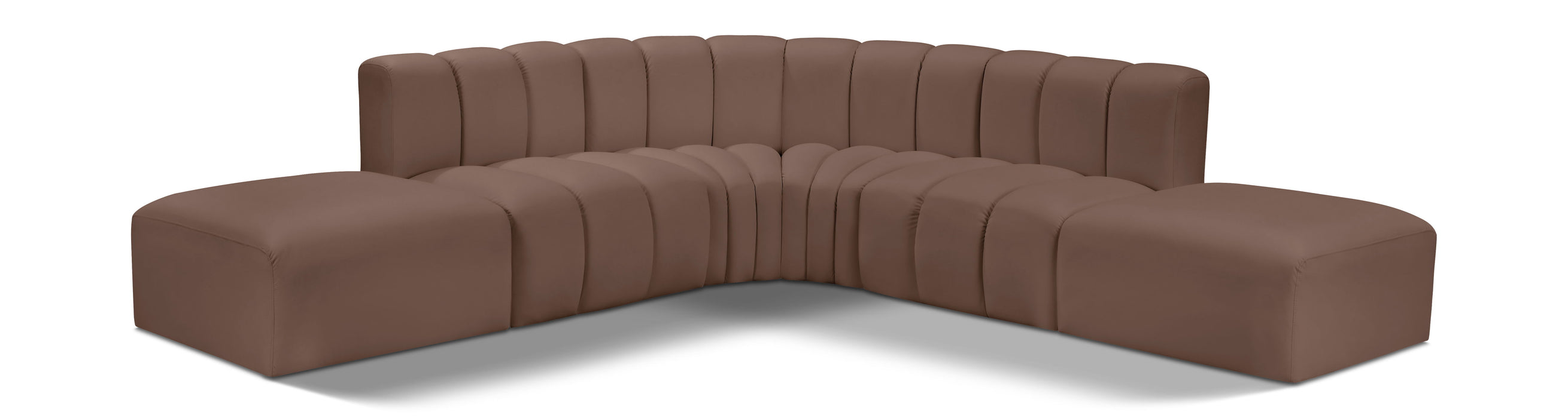 Arc - Faux Leather 6 Piece Corner Modular Sofa