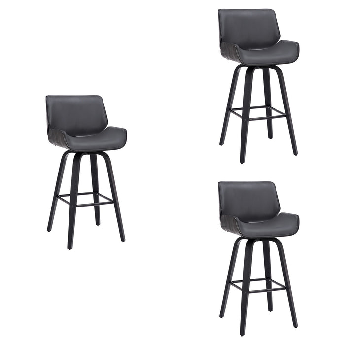 Tyler - 30" Bar Height Swivel Bar Stool With Black Frame