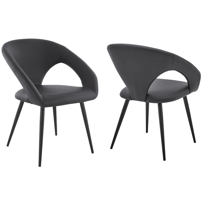 Elin - Dining Chairs (Set of 2) - Gray / Black