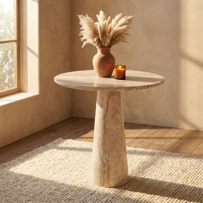 Fontelina - 30" Genuine Marble Bistro Dining Table