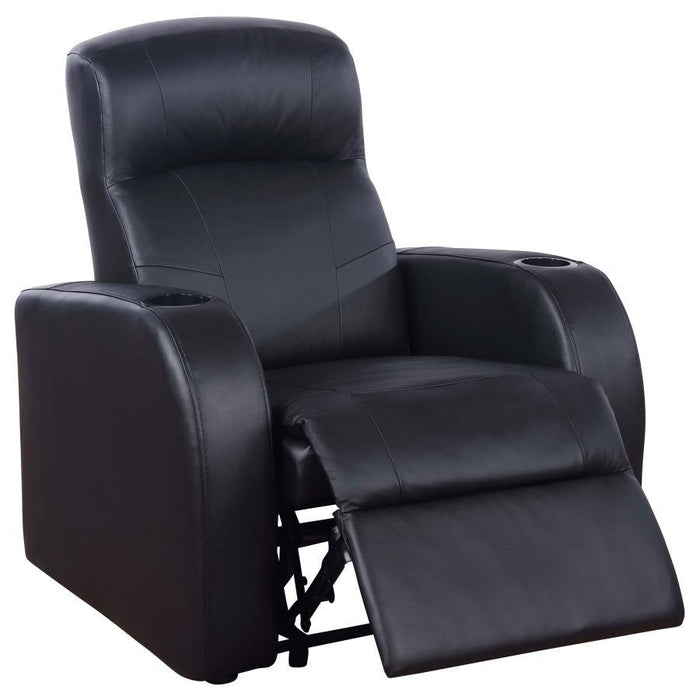 Cyrus - Home Theater Upholstered Recliner - Black