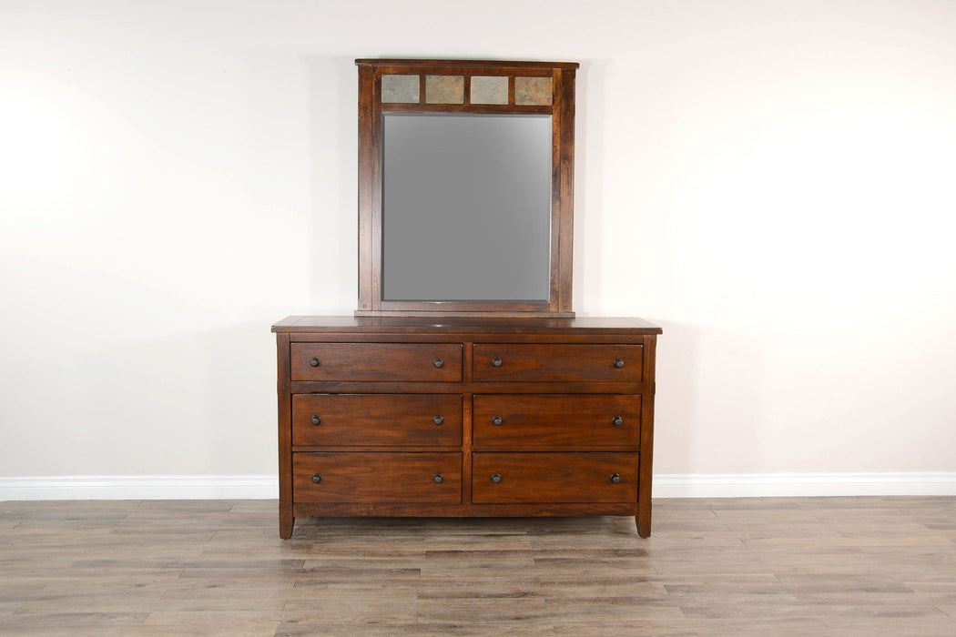 Santa Fe - Petite Dresser With Mirror - Dark Chocolate