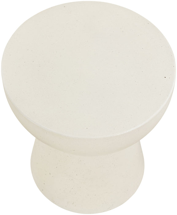Avaya - Concrete And Fiberglass Indoor / Outdoor End Table - Cream