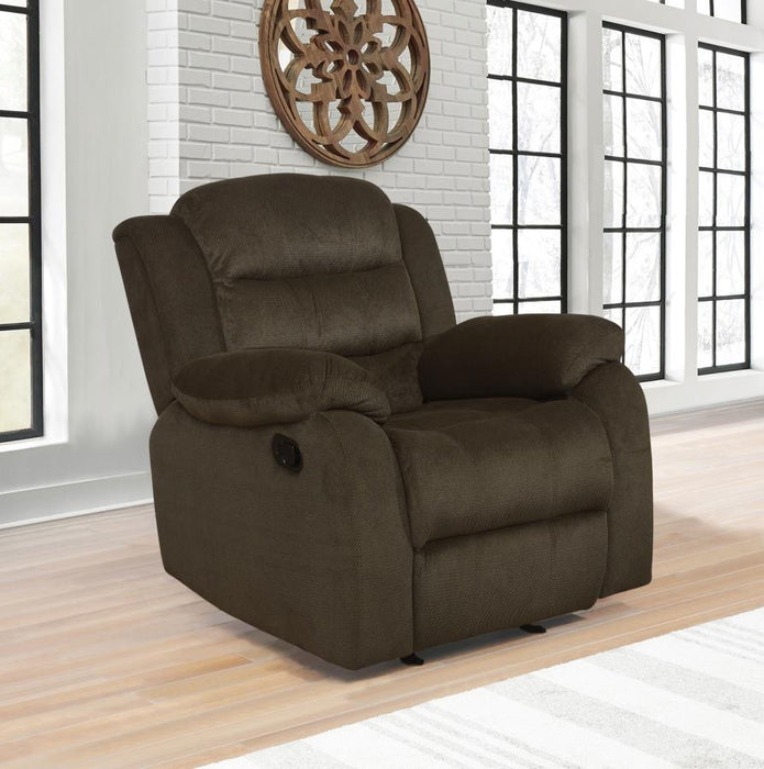 Rodman - Upholstered Glider Recliner - Chocolate