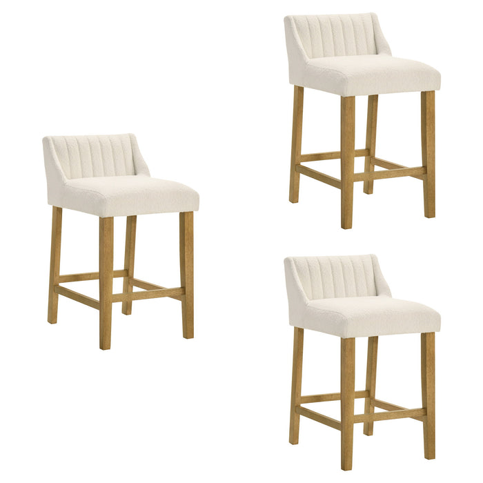 Fauna - Modern Transitional Wood Counter Height Kitchen Bar Stool