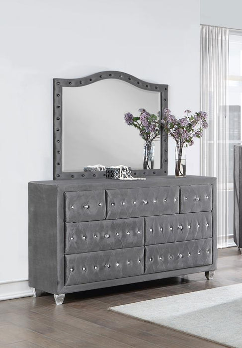 Deanna - 7-Drawer Rectangular Dresser With Mirror