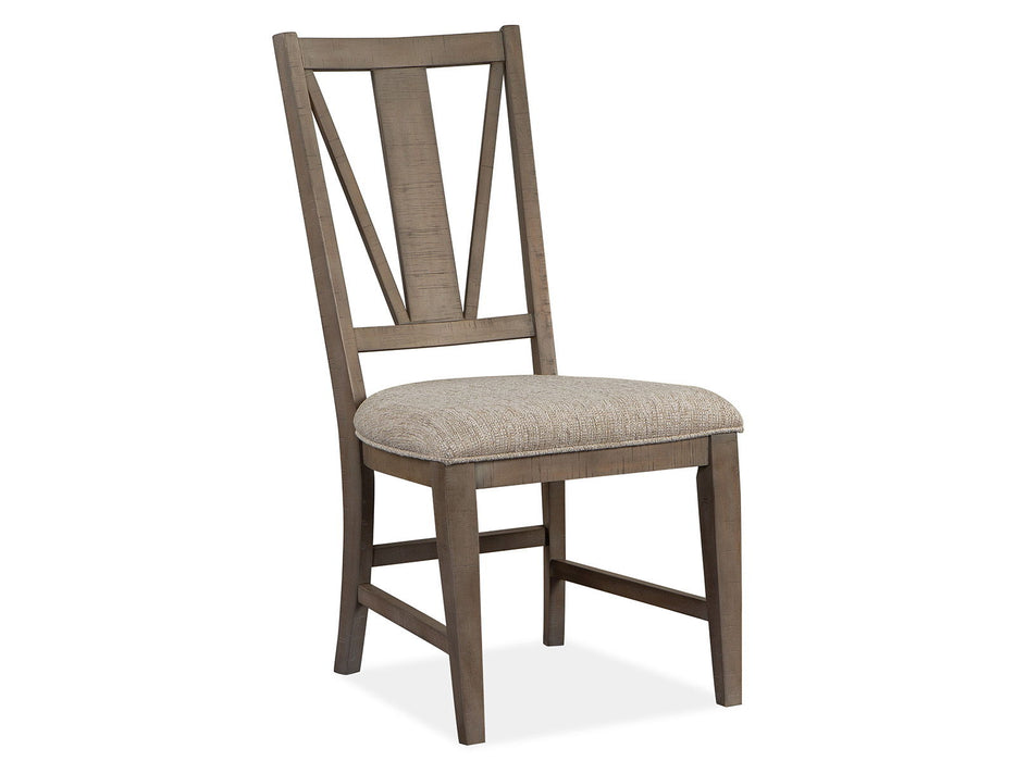 Paxton Place - Dining Side Chair With Upholstered Seat (Set of 2) - Dovetail Gray