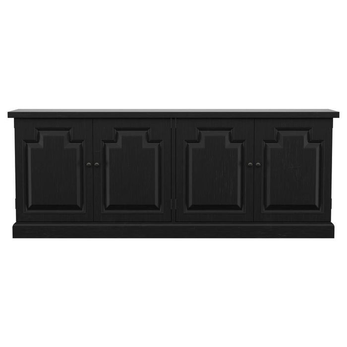 Florence - 4 Door Dining Sideboard Buffet - Distressed Black