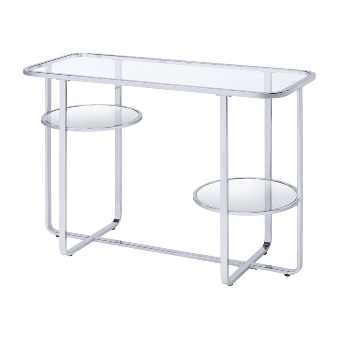 Hollo - Sofa Table - Glass & Chrome