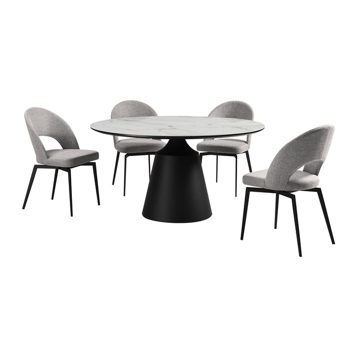 Knox Lucia - Dining Set Stone Top And Chairs