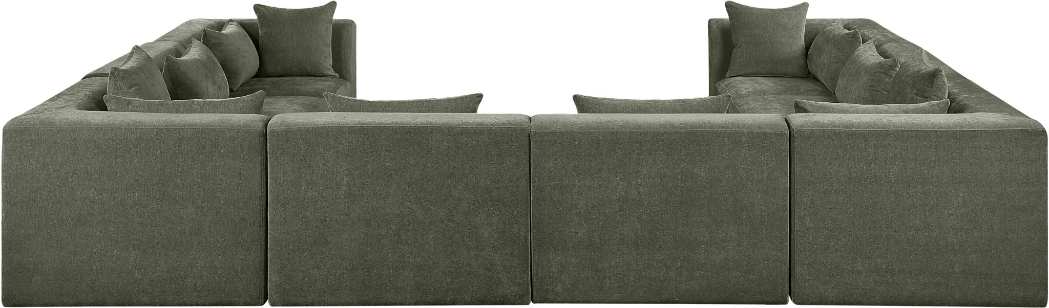Stellar - 8 Piece Chenille Fabric Upholstered Modular Sectional