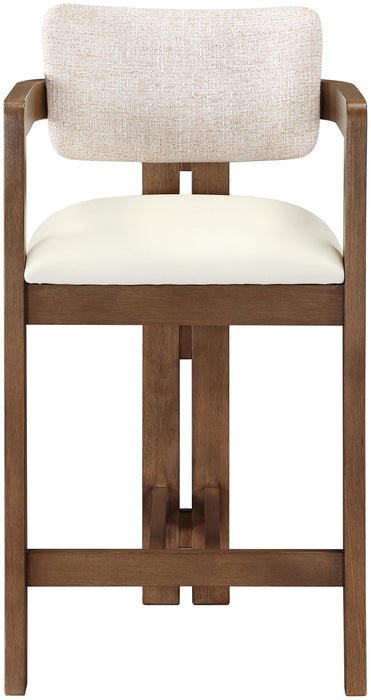 Ravina - Upholstered Counter Stool With Stained Brown Base