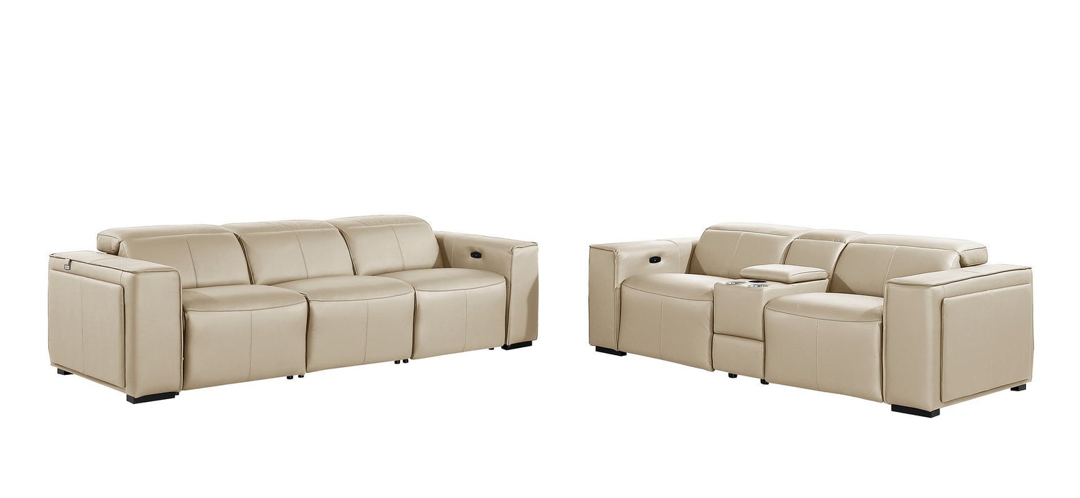1224 - 6-Piece Modular Power Reclining Sofa And Console Loveseat Set In With 5 Power Recliners & Power Headrests
