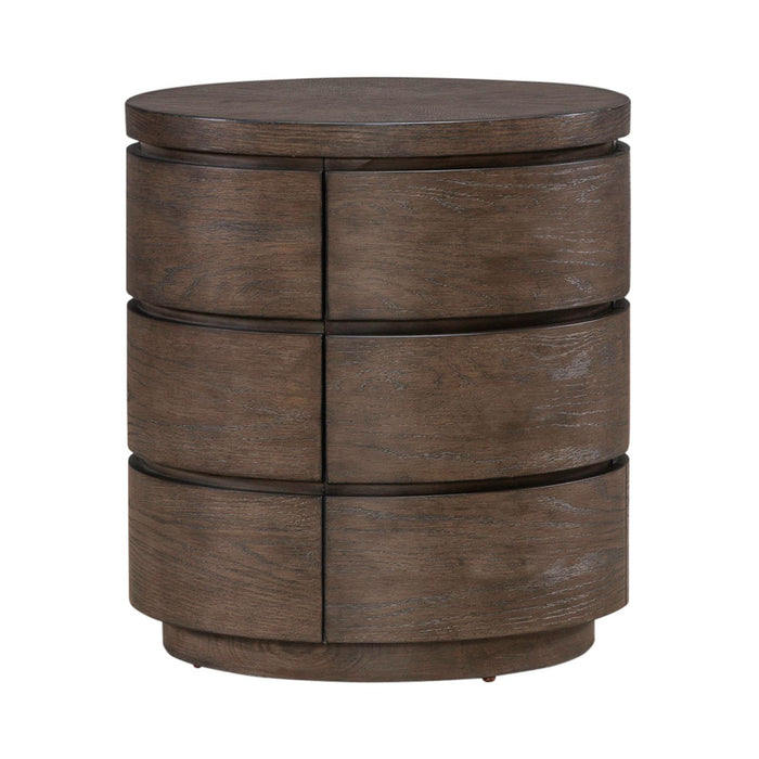 Cascade Falls - Round End Table - Satin Espresso