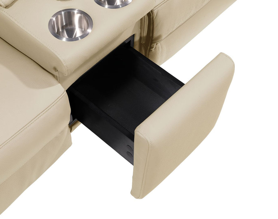 1246 - 8-Piece L-Shaped Modular Power Reclining Sectional With 3 Power Recliners And Power Headrests