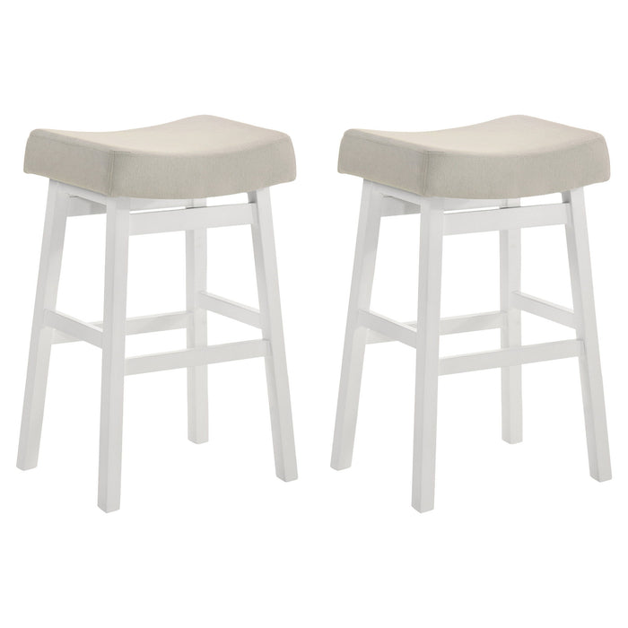 Lenon - Modern Farmhouse Wood Bar Height Kitchen Bar Stool