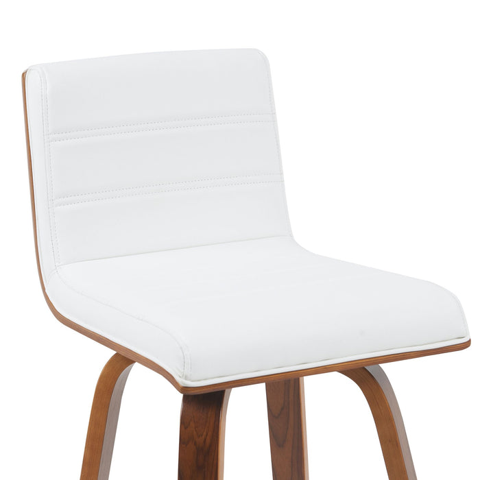 Vienna - Modern Counter Height Swivel Bar Stool - Walnut Finished Wood Frame