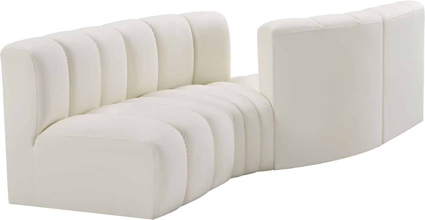Arc - Faux Leather 4 Piece Sofa