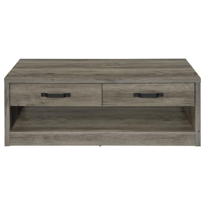 Felix - 2-Drawer Engineered Wood Coffee Table - Gray Driftwood