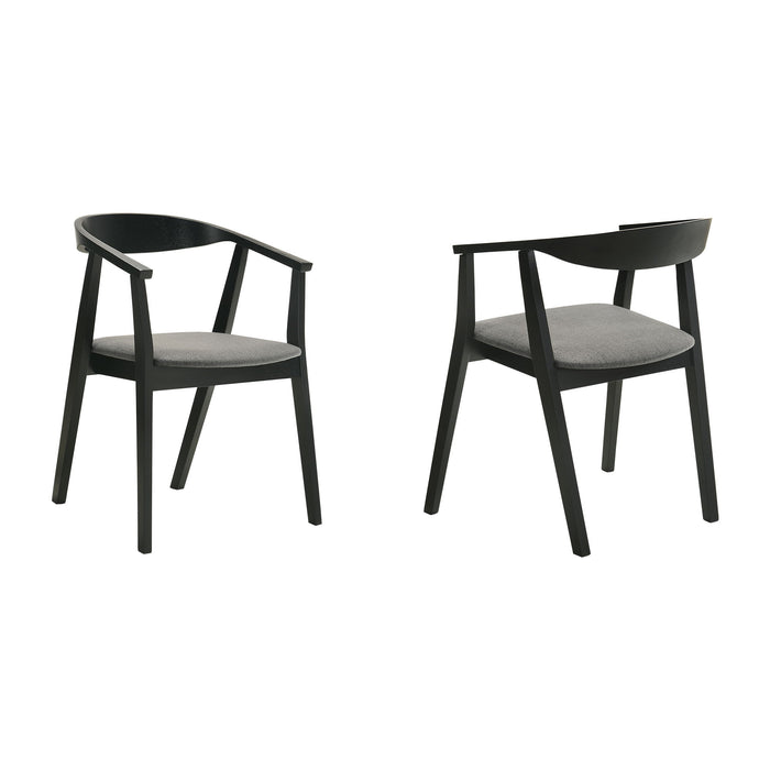 Santana - Wood Dining Chair With Black Frame