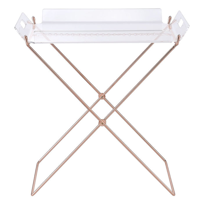 Cercie - Tray Table - Clear Acrylic & Copper