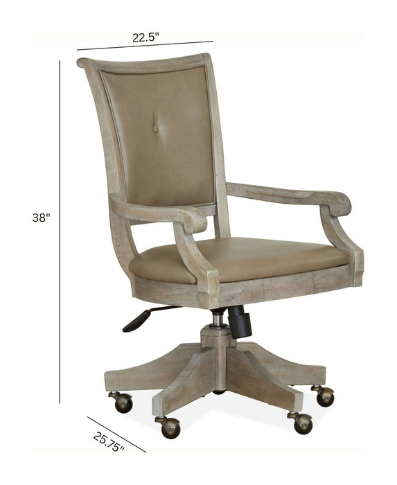 Lancaster - Fully Upholstered Swivel Chair - Dove Tail Gray