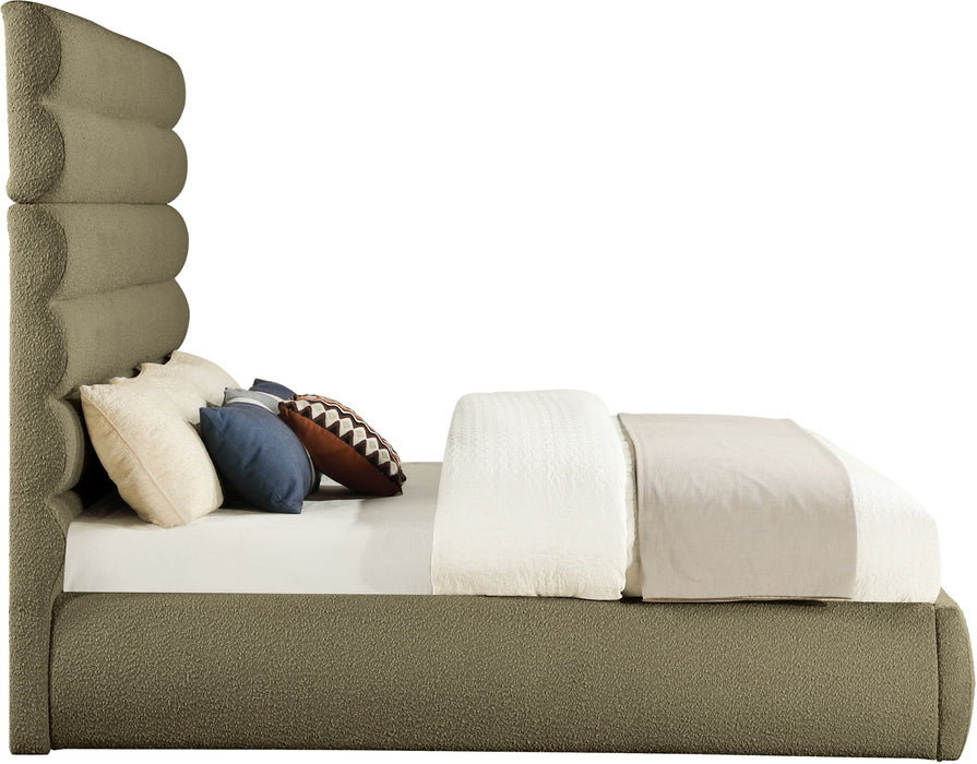 Adam - Boucle Fabric Bed With 70.5" Headboard