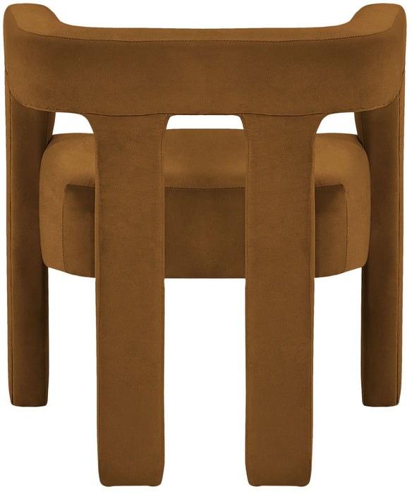 Athena - Velvet Dining Chair - Saddle