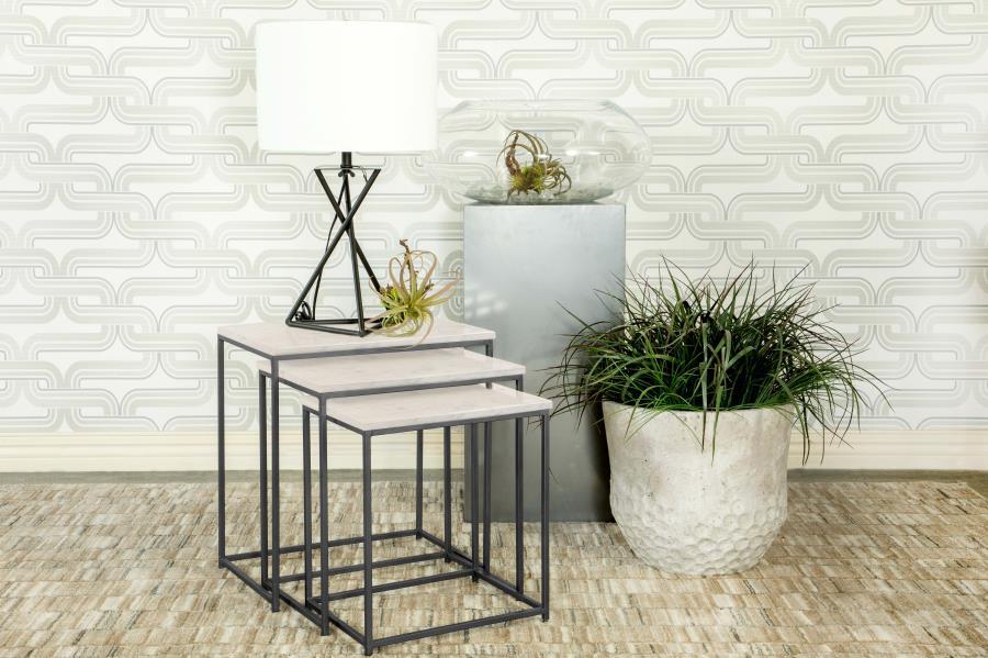 Medora - 3-Piece Nesting Table With Marble Top