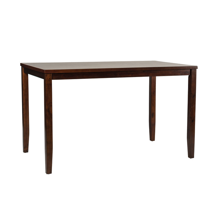 Hampton - 5 Piece Rectangular Leg Table Set - Dark Brown
