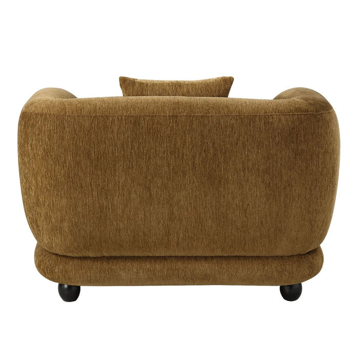 Lennox - Chair With Pillow - Brown Chenille