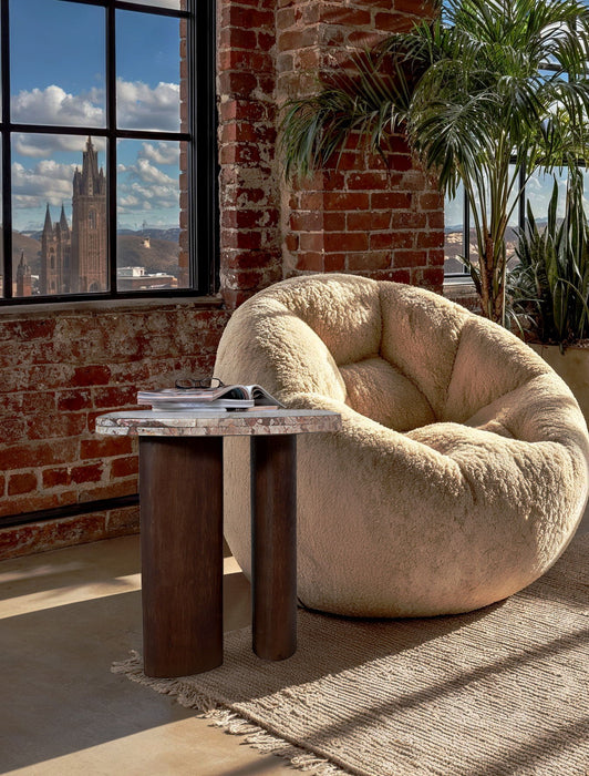 Puglia - Marble Top And Oak Wood Base Table