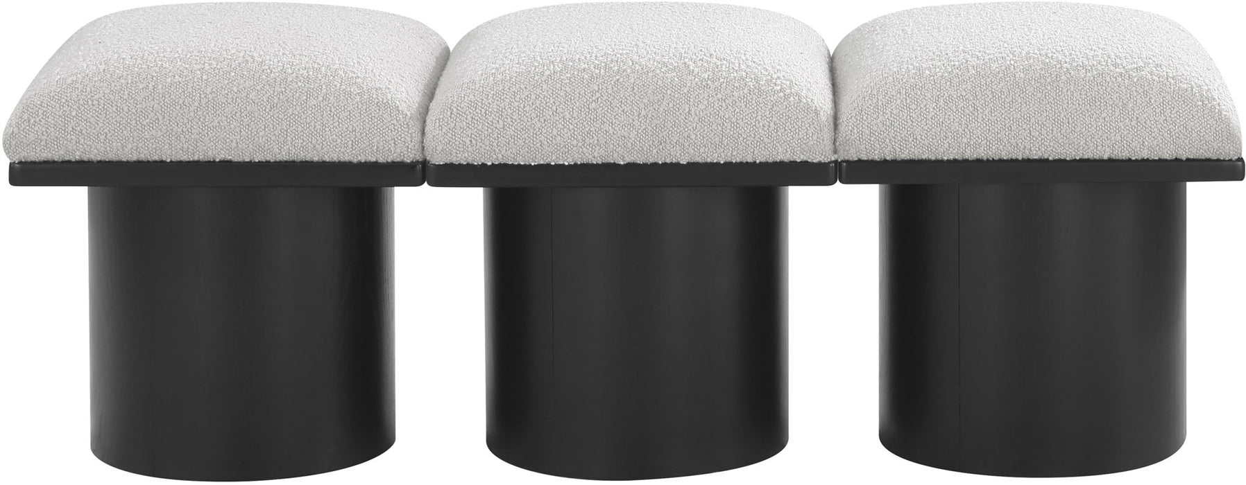 Pavilion - 3 Piece Modular Bench With Black Base