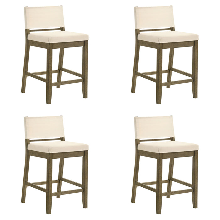 Yaneli - Contemporary Natural Wood Counter Height Kitchen Bar Stool