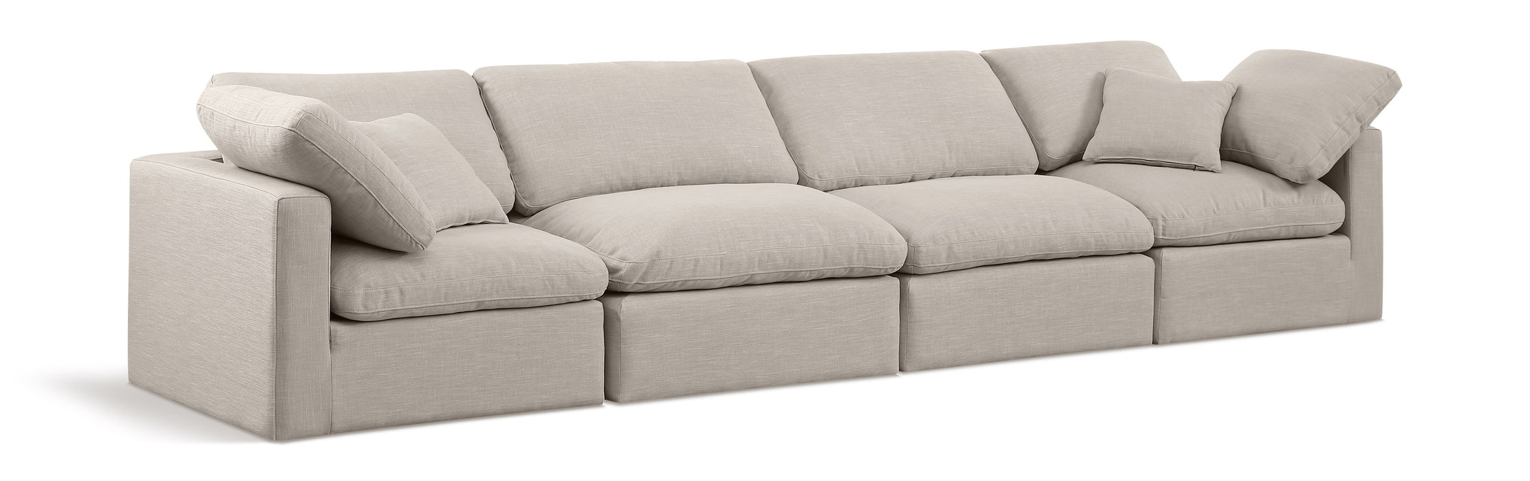 Indulge - Linen 4 Seat Modular Sofa